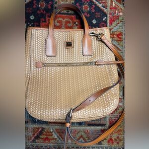Vintage Dooney & Bourke Tan Woven Tote